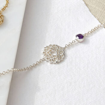 Chakra Birthstone Bracelet Sterling Silver/Gold Plated, 6 of 12