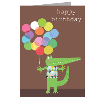 Crocodile Happy Birthday Card, 2 of 4