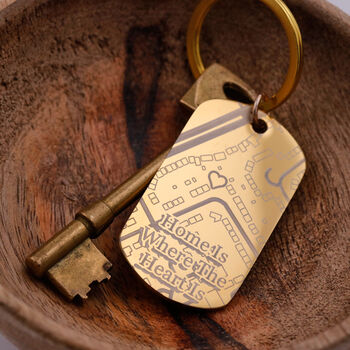 Personalised Street Map Dog Tag Keyring, 3 of 10