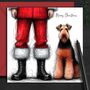 Airedale Dog Christmas Card, thumbnail 1 of 2