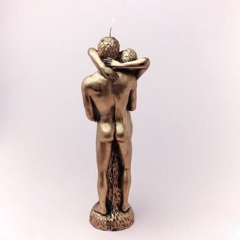 G Decor Lovers Embrace Romantic Bronze 3D Candle, 3 of 6