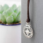 Travel Safe Outline Compass Personalised Necklace, thumbnail 1 of 12