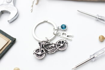 Motorbike Personalised Keyring Biker Gift. Motorbike Present For Him, 7 of 9