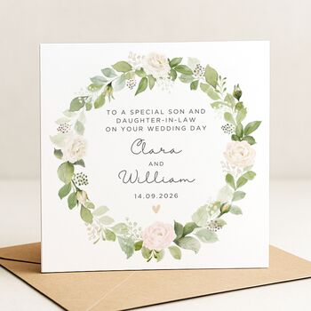 Wedding Day Card For Son And Daughter In Law, 2 of 8
