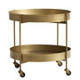 Pale Brushed Gold Bar Cart / Side Table, thumbnail 3 of 4