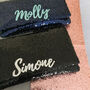 Black Or Navy Sequin Name Clutch, thumbnail 6 of 9