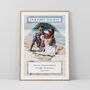 Our First Holiday Couples Photo Print Personalised Dating Gift, thumbnail 1 of 5
