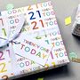 21st Birthday Wrapping Paper Set, thumbnail 2 of 3