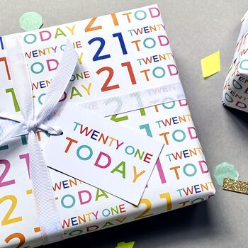 21st Birthday Wrapping Paper Set, 2 of 3