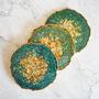 Sparkly Green Geode Resin Coasters, thumbnail 8 of 10