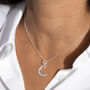 Sterling Silver Moon And Star Necklace, thumbnail 1 of 8