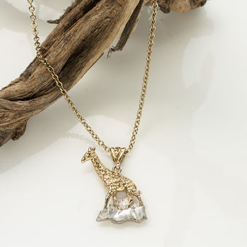 Giraffe Pendant In Gold And Silver, 2 of 5