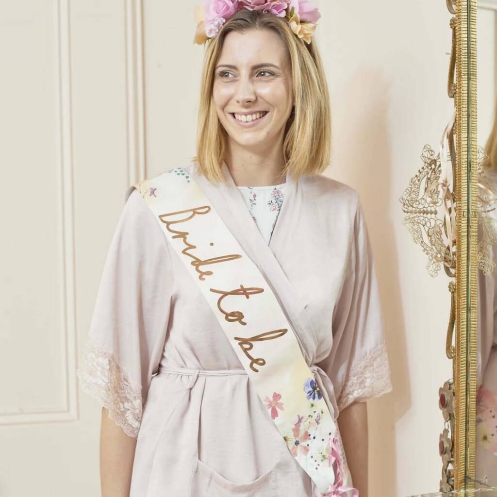 vintage bride to be sash
