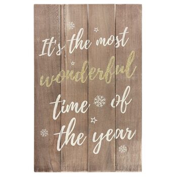 It's The Most Wonderful Time Of The Year Wooden Plaque, 2 of 4