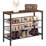 Four Tier Shoe Rack With Three Adjustable Mesh Shelves, thumbnail 4 of 8