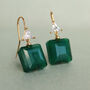 Jade Green Vintage Glass Earrings, thumbnail 1 of 7
