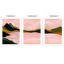 Pink Sky Mountain Landscape Set Of Three, thumbnail 6 of 10