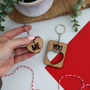 You And Me Heart Keyring Set For Valentine's Day, thumbnail 1 of 7
