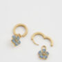 Forget Me Not Flower Huggie Earrings, thumbnail 5 of 8