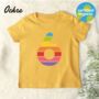 Birthday Big Rainbow Number Kids Organic T Shirt, thumbnail 2 of 8