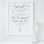 'Don't Wait For The Perfect Moment' Foil Print Wall Art, thumbnail 1 of 2