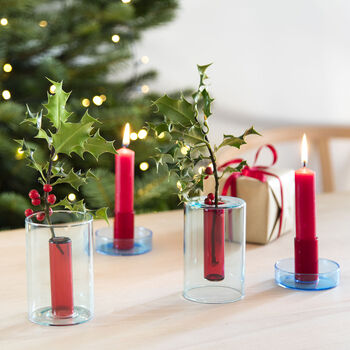 Duo Tone Glass Candleholder, 3 of 8