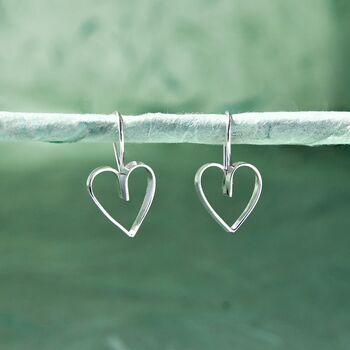 Lace Heart Gold Plated Sterling Silver Earrings, 11 of 11