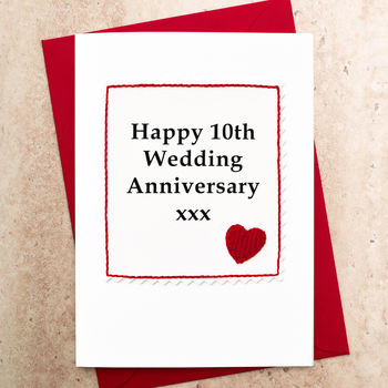 Beautiful 55 Ten Year Anniversary Card