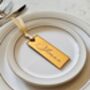Luxury Mirrored Bespoke Place Name Tag Gold Silver, thumbnail 6 of 9