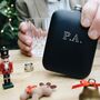 Personalised Black Hip Flask, Initials, Name Christmas Gift For Him, thumbnail 1 of 5