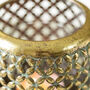 Brass Metal Round Candle Holder 14cm, thumbnail 2 of 3