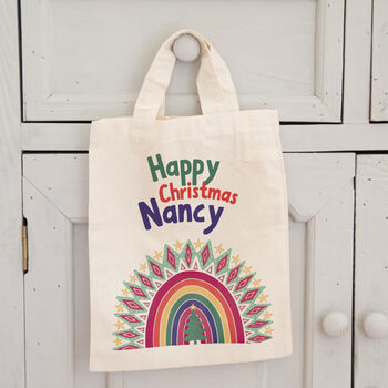 Personalised Christmas Rainbow Gift Bag, 2 of 3