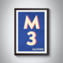 M3 Manchester Typography Postcode Print, thumbnail 8 of 8