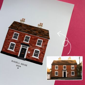 Personalised House Illustrated Greetings Card, 3 of 4