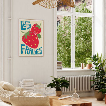 Strawberries Print, Food Illustration Art, 3 of 6