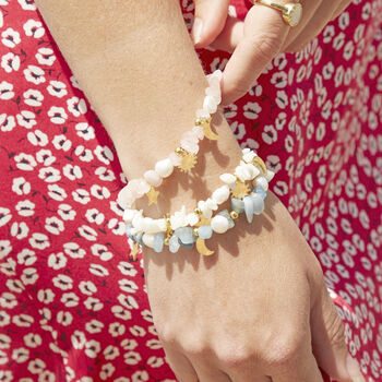 Eos Personalised Gemstone And Pearl Charm Bracelet, 2 of 8
