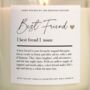 Friend Gift Best Friend Definition Candle, thumbnail 4 of 6