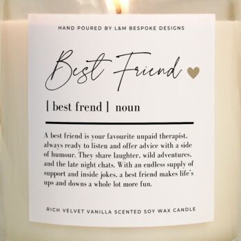 Friend Gift Best Friend Definition Candle, 4 of 6