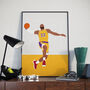 Le Bron James Lakers Basketball Poster, thumbnail 1 of 4