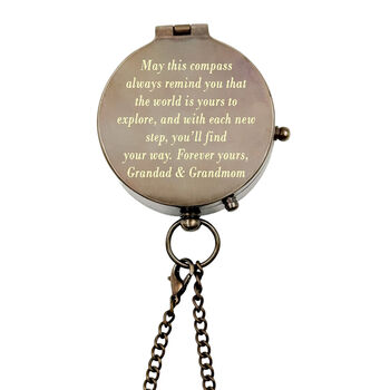 Personalised 16th Milestone Birthday Compass Gift, 6 of 10