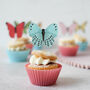 Butterfly Cupcake Toppers, Set Of Six, thumbnail 3 of 7