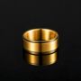 Men's Gold Plated Line Band Ring, thumbnail 5 of 11