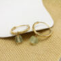 Prehnite Gold Hoop Earrings, thumbnail 5 of 5