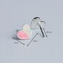 Sterling Silver Colourful Heart Stud Earrings, thumbnail 3 of 6