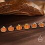 Sterling Silver Enamel Pumpkin Stud Earrings, thumbnail 6 of 12
