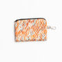 Silk Zipped Coin Purse/Pouch Crosshatch, thumbnail 2 of 3