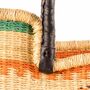Winneba: Black, Orange And Turquoise Woven Moses Basket, thumbnail 6 of 9