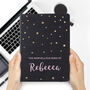 Personalised Starry Black Hardback Notebook, thumbnail 3 of 4