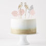 Personalised Flamingo Cake Topper Set, thumbnail 2 of 8