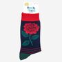 Men's English Rose Gardening Bamboo Socks, thumbnail 4 of 4
